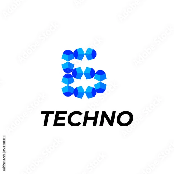 Obraz  corporate modern tech logo identity