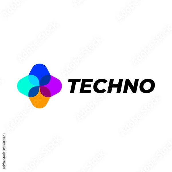 Obraz corporate modern tech logo identity