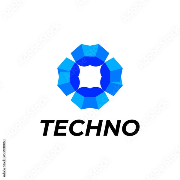 Obraz corporate modern tech logo identity