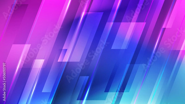 Fototapeta Abstract technology futuristic concept geometric pattern vibrant color background