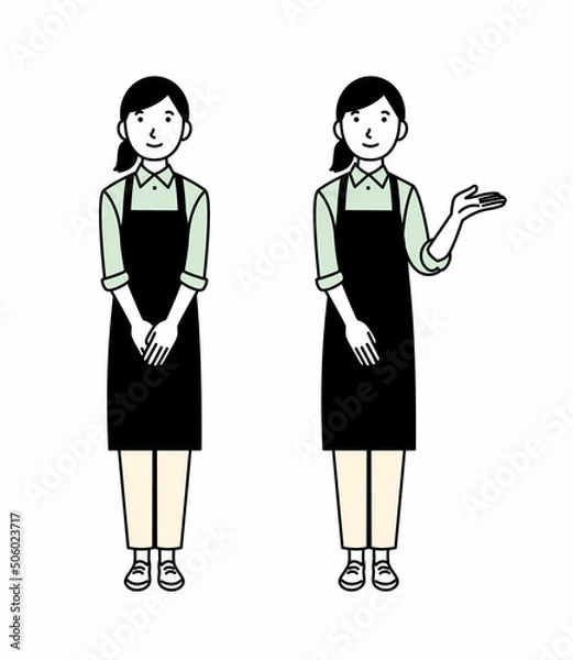 Fototapeta 案内をする女性店員