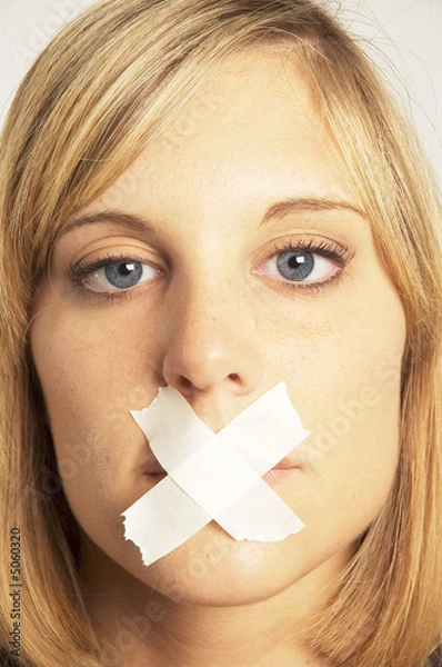 Fototapeta Forced to silence