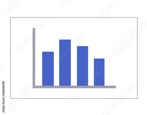 Fototapeta 棒グラフのイメージイラスト