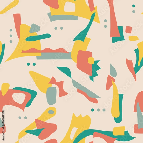 Obraz Abstract seamless pattern in pastel colors