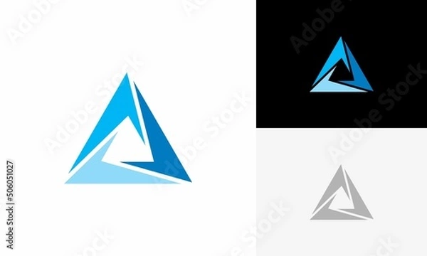 Obraz geometric triangle logo design