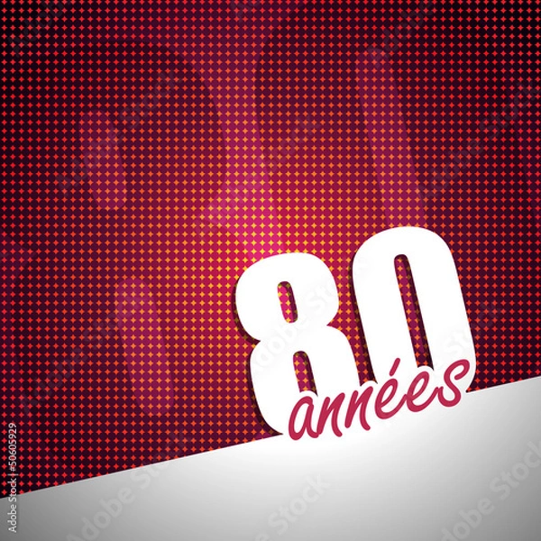 Obraz année 80 tilted pink