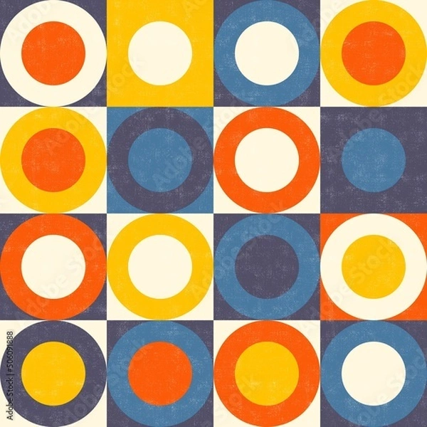 Obraz Mid-century modern retro circles