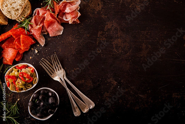 Obraz antipasti plate

