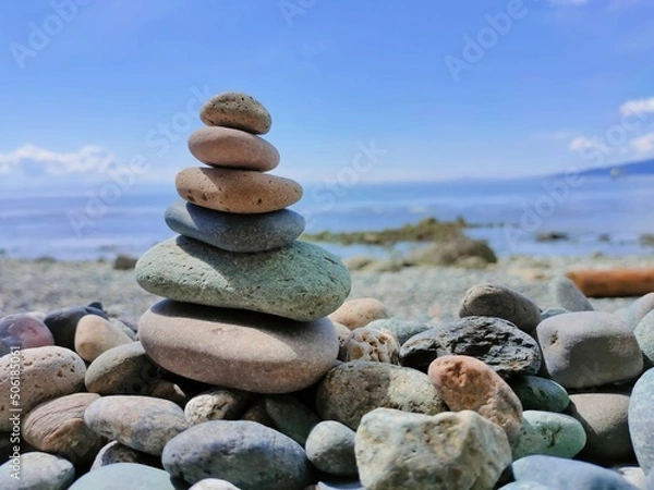 Obraz Pebble stack on the beach