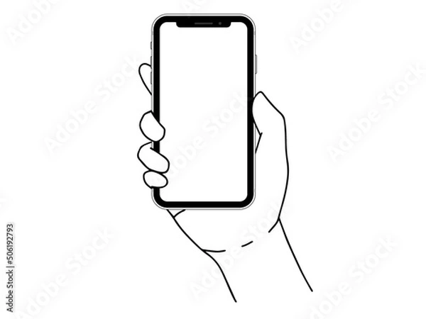 Fototapeta スマホを持つ手