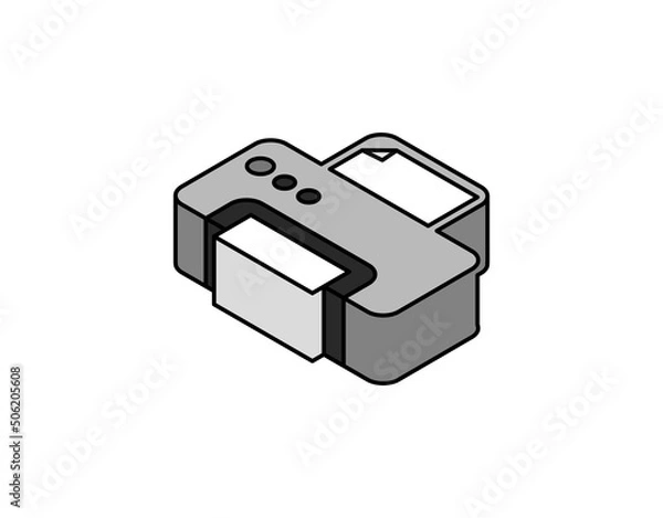 Obraz Print isometric design icon. Vector web illustration. 3d colorful concept