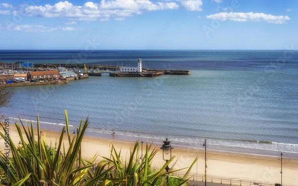 Fototapeta Beach and lighthouse.