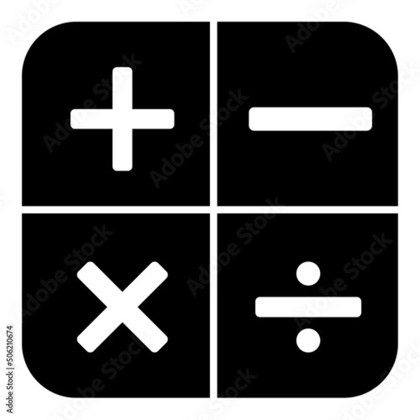 Fototapeta square icon plus multiply minus divide
