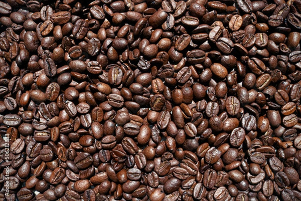 Fototapeta Roasted coffee beans background