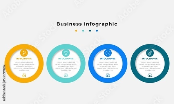 Fototapeta Steps Timeline Infographics Design Template