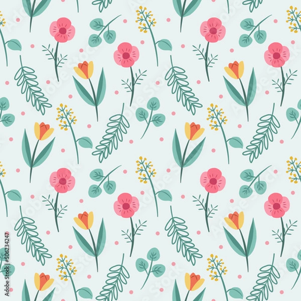 Fototapeta seamless floral pattern vector design