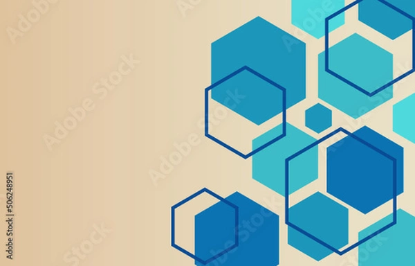 Fototapeta abstract modern geometric hexagons background
