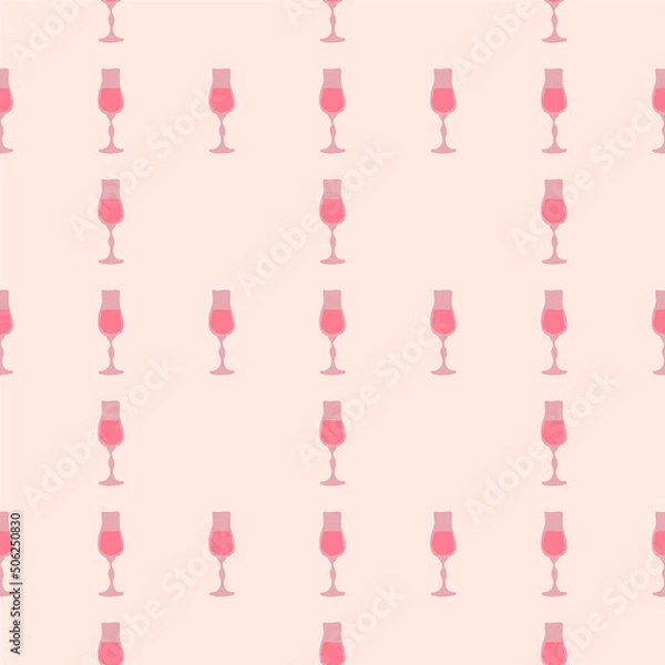 Fototapeta Liquor glass seamless pattern, great design for any purposes. Doodle style. Hand drawn image. Repeat template. Party drinks concept. Freehand drawing. Cartoon sketch graphic draft
