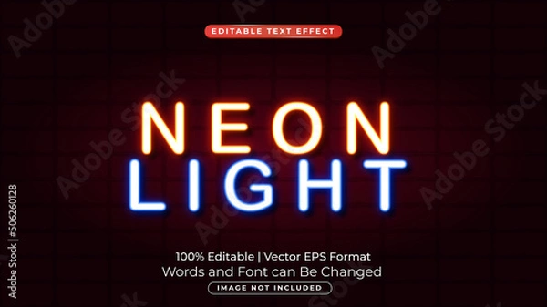 Fototapeta Neon Text Effect Vector