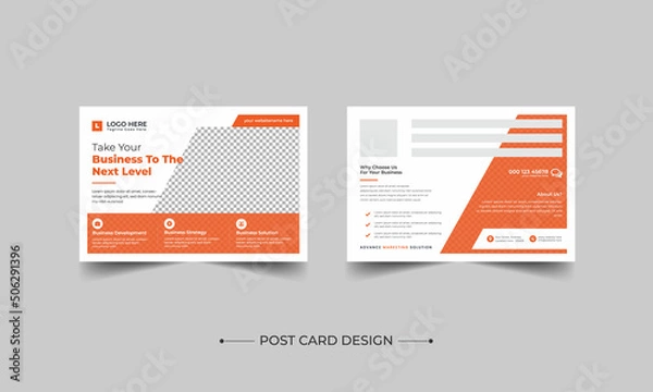 Obraz Corporate Professional Business Postcard Design, Corporate postcard template design. Event Card Design, Direct Mail EDDM Template, Invitation Design, Print Ready Corporate Professional Business
