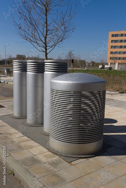 Fototapeta Mailbox Container System for the selective pneumatic collection of waste 