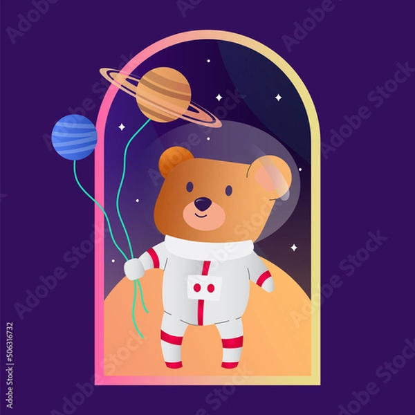 Obraz Bear in space