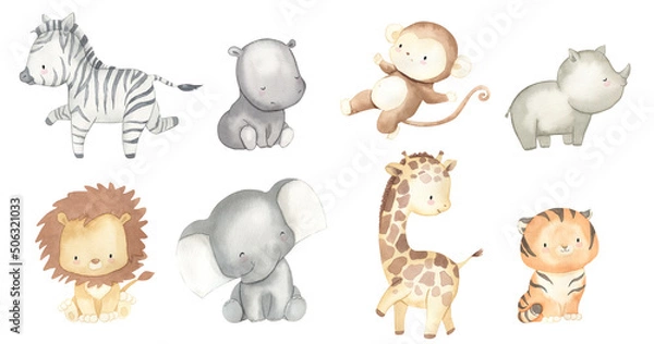 Obraz Ilustracja akwareli dla dzieci