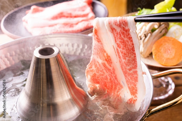 Obraz しゃぶしゃぶ 牛肉 すきやき