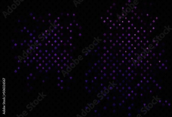 Fototapeta Dark purple vector layout with elements of cards.