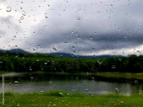 Fototapeta rain on the window