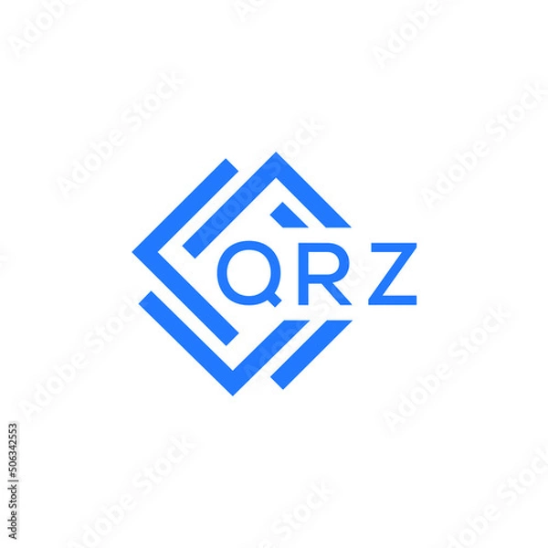 Obraz QRZ technology letter logo design on white  background. QRZ creative initials technology letter logo concept. QRZ technology letter design.