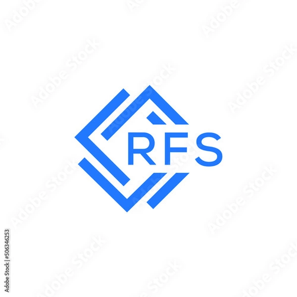 Fototapeta RFS technology letter logo design on white  background. RFS creative initials technology letter logo concept. RFS technology letter design.
