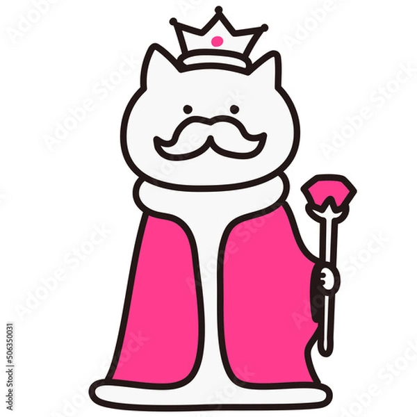 Fototapeta 色加工ok　ねこ素材No.136 王様 