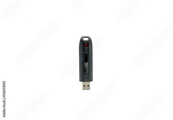 Fototapeta thumb drive, flash drive on isolated background