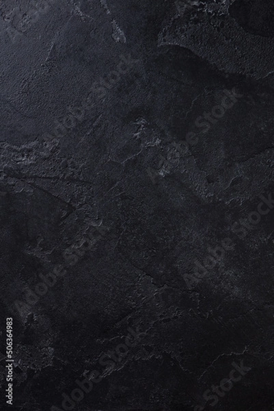 Fototapeta Natural black stone background pattern with high resolution. Top view. Copy space.