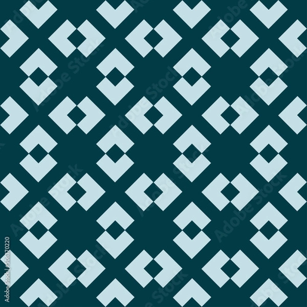 Fototapeta Abstract geometric block and squares pattern. Seamless mosaic and tile. Vector illustration