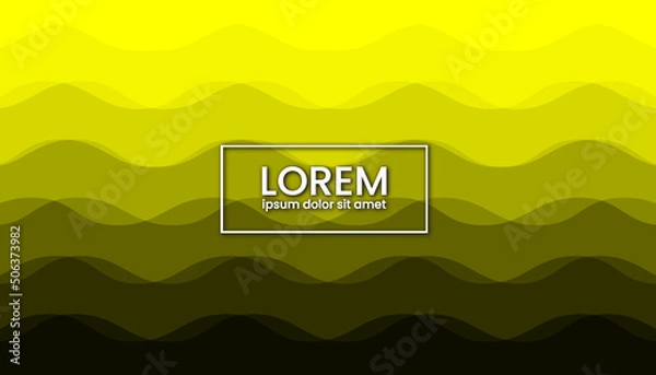 Fototapeta Abstract Wave Yellow Background Design