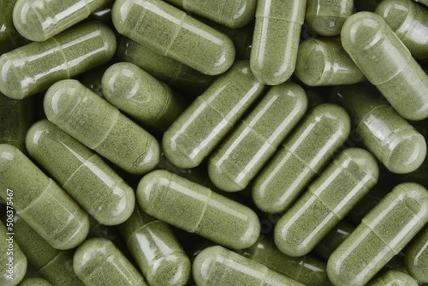 Obraz Green capsule super food moringa