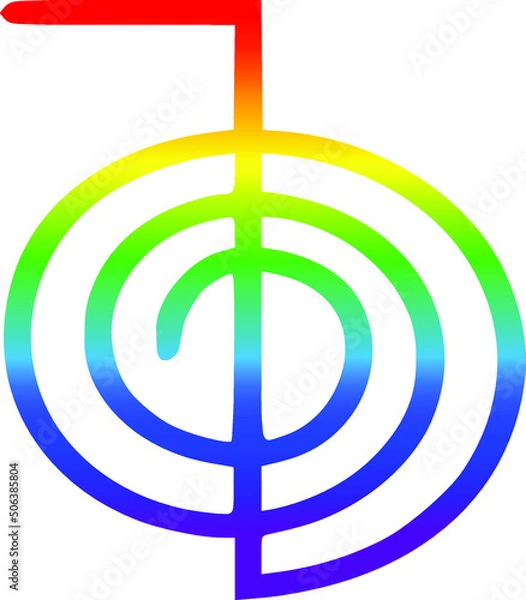 Fototapeta Cho Ku Rei is the first and main symbol of Reiki, often used in practices. Responsible for opening the source of energy, access to Reiki energy