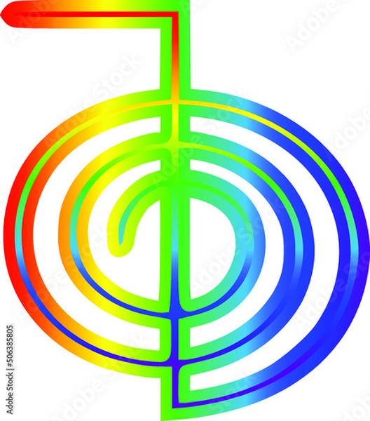 Fototapeta Cho Ku Rei is the first and main symbol of Reiki, often used in practices. Responsible for opening the source of energy, access to Reiki energy
