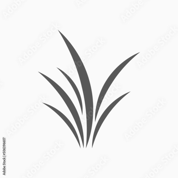 Obraz grass icon, greensward vector, lawn illustration