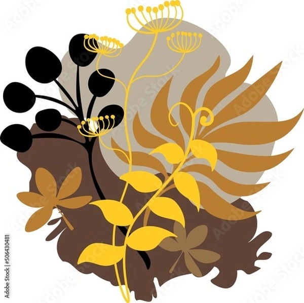 Fototapeta Cute small vector flowers pattern.