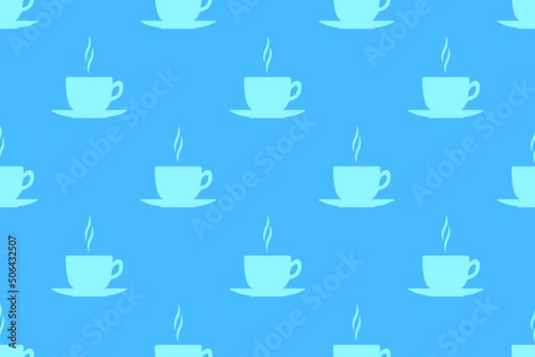 Fototapeta Seamless pattern on the theme of coffee.
