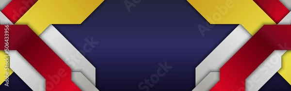 Fototapeta set banner background template with modern shape