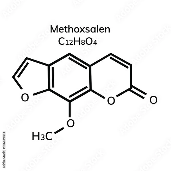 Fototapeta Chemical structural formulas on white background