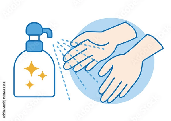 Obraz 除菌のイラスト