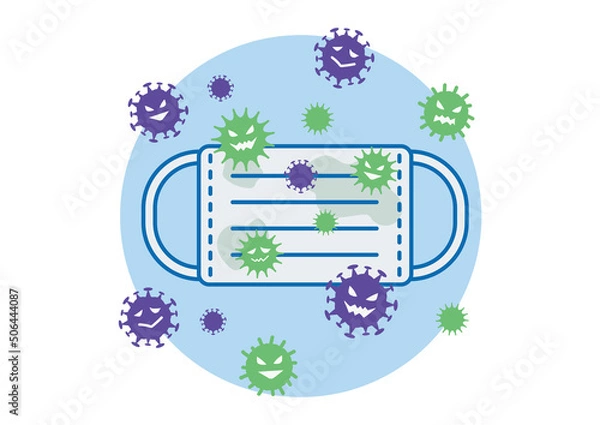 Obraz 汚いマスクのイラスト
