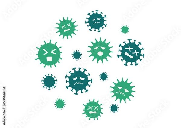 Obraz ウィルス菌のイメージイラスト