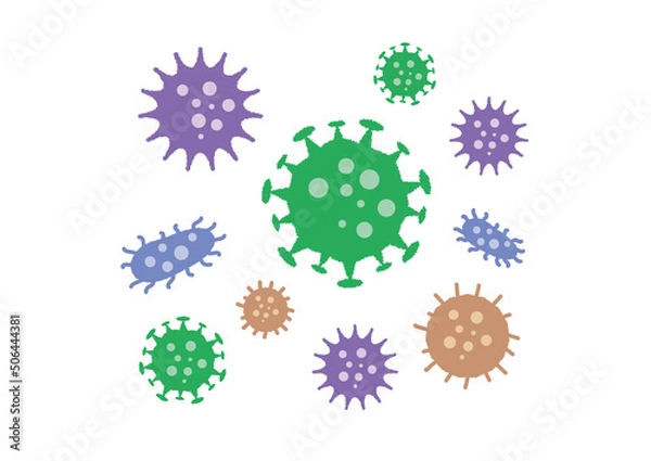 Obraz ウィルス菌のイメージイラスト