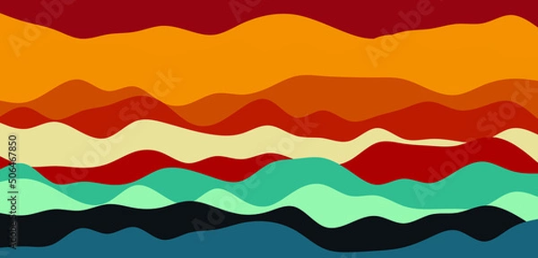 Fototapeta Abstract background presented in multi-layer color stack